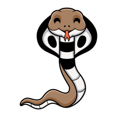 Cute indian king cobra cartoon