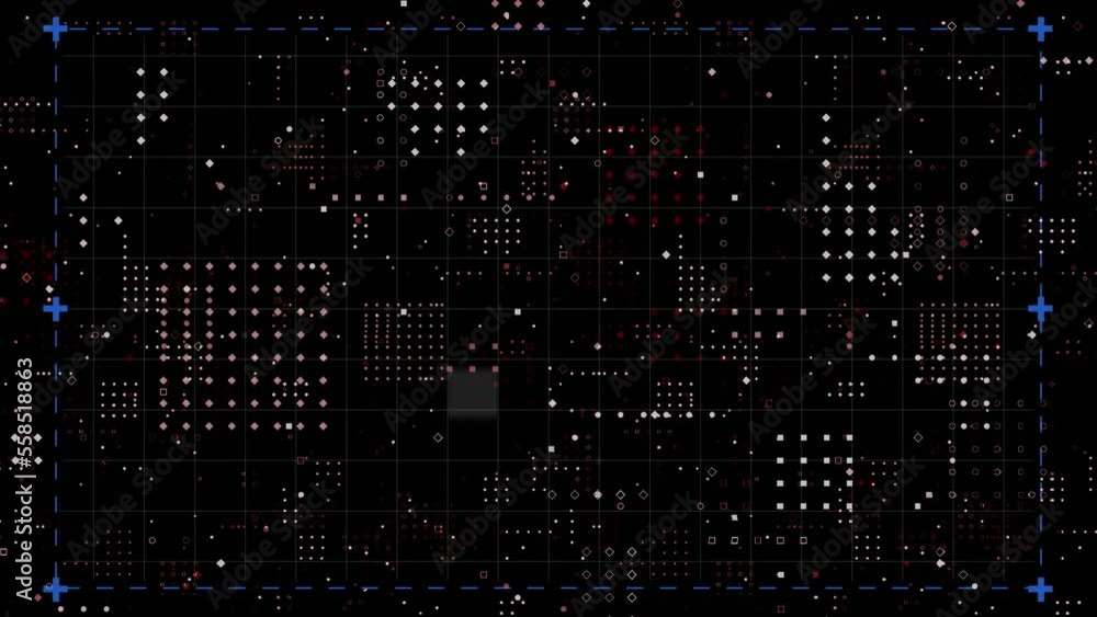 Poster animation of markers and data processing over grid