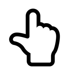 Isolated hand icon clicking. Png transparent background. Finger pointer click isolated.