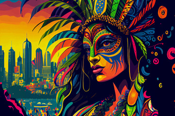 BRAZILIAN STREETS AT THE RIO DE JANEIRO CARNIVAL