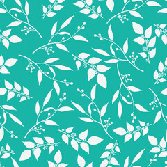 Modern summer tropical leaves seamless pattern design. Vector hand-drawn leaves seamless pattern. Abstract trendy floral background. Pattern for wrapping paper or fabric.