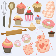 Baking set vector artwork