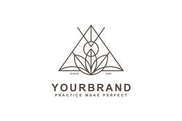 Cannabis lab CBD hemp cannabidiol logo design vector inspiration