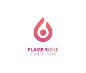 Flame People logo design