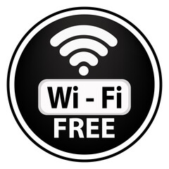 Free Wi Fi Sign Black and White - Free Wi Fi Availability Notice