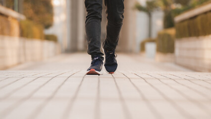 Walking legs with blur background