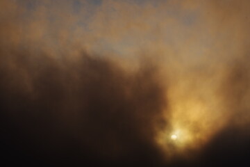 Beautiful sun outline landscape photography