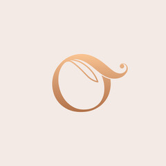 natural massage beauty logo template letter O