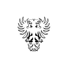 Creative eagle tattoo design on white background
