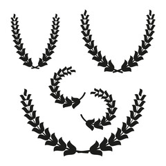 Vintage floral frame. Set botanical hand drawn element. Vector illustration.