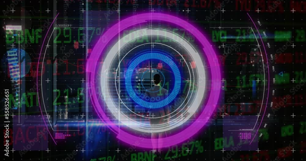 Poster animation of data processing over scope scanning