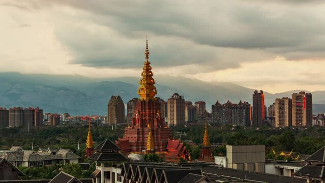 Dajinta Temple closeup timelapsing
