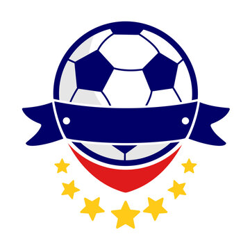 Orange and Blue Soccer Logo 7
