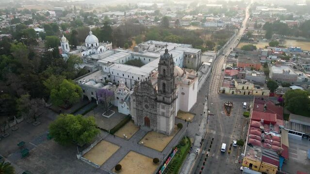 Aerial view of Templo de San Francisco Javier in Tepotzotlan, M&eacute;xico.