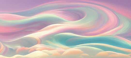 Obraz premium brush wave background colorful pastel