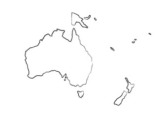 オセアニア（毛筆風）