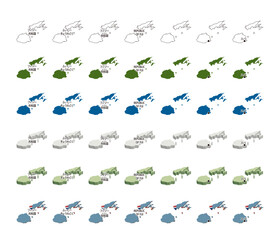 フィジー（オセアニア）イラストセット