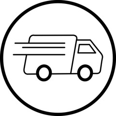 Delivery Truck icon Editable stroke on white background..eps