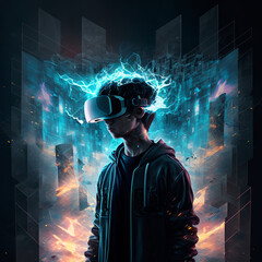 Metaverse Digital Art Concept