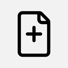 New document icon in line style, use for website mobile app presentation
