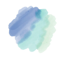 水彩のテクスチャー　青色と緑