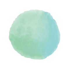 水彩の円　テクスチャー　青緑色
