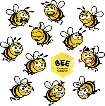 set of bees expression character 