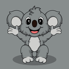 artwork illustration and t shirt design cute animal character design koala