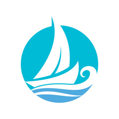 Sailing boat illustration