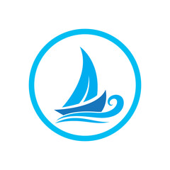 Sailing boat illustration