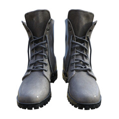 leather boots isolated