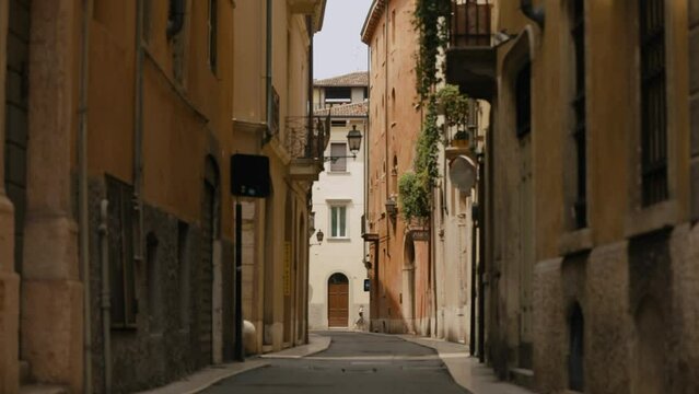 Narrow Cozy Street Of Venice, Italy