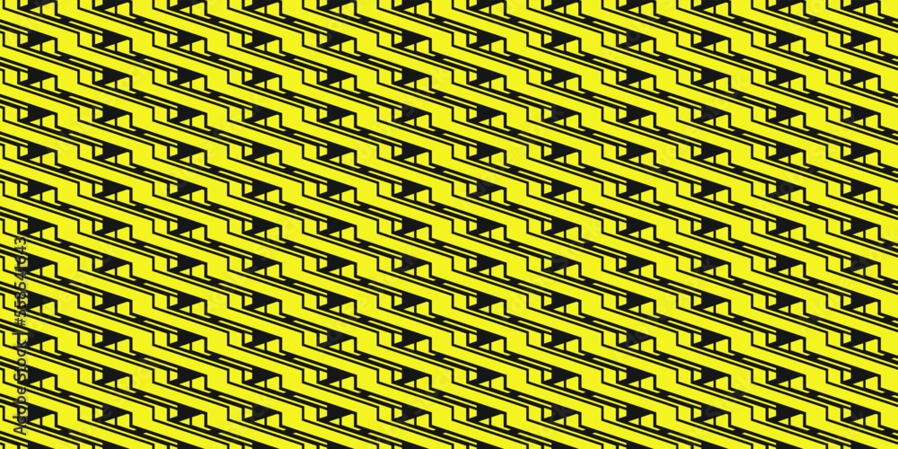 Poster Vector abstract geometric seamless pattern. Yellow background diagonal structure, vector illustration.