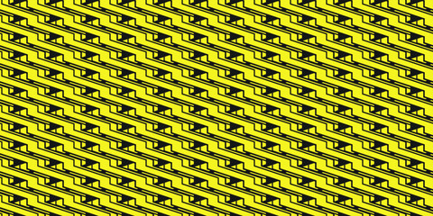 Vector abstract geometric seamless pattern. Yellow background diagonal structure, vector illustration.