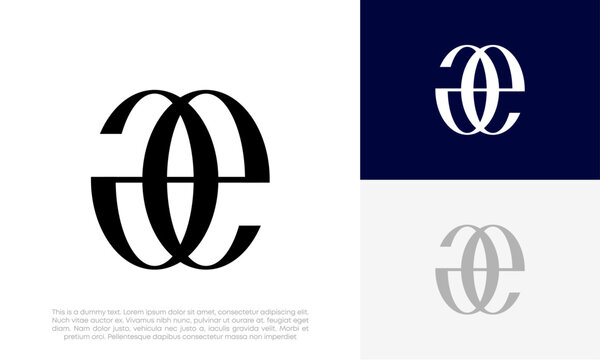 letter AE or EA initial logo design vector	