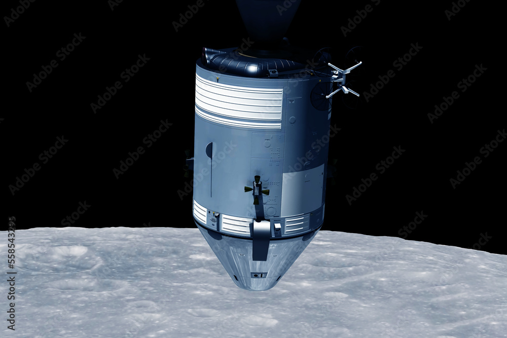 Wall mural spaceship to the moon. elements of this image furnished by nasa