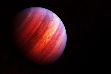 Planet Jupiter on a dark background. Elements of this image furnished by NASA