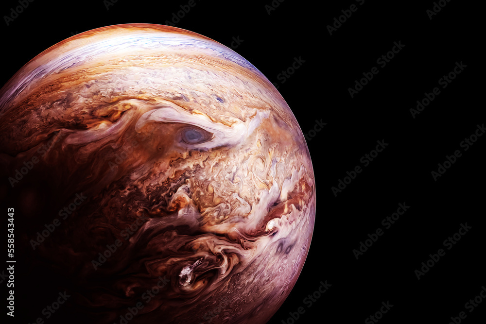 Wall mural planet jupiter on a dark background. elements of this image furnished by nasa