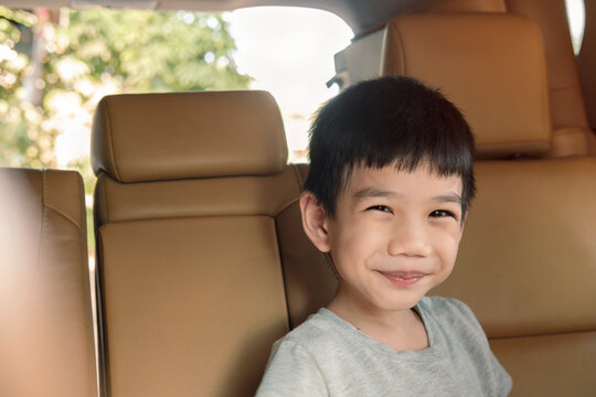 Shy Smile Cute Little Asian Boy.