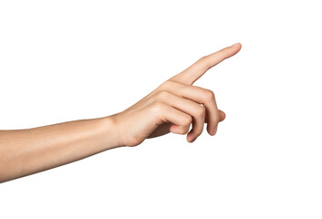 Hand pointing at screen on background. PNG format file. - Powered by Adobe