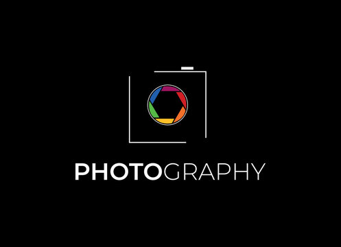 Photography Logo Design Template. Minimalist Vector Badge. Photo Studio