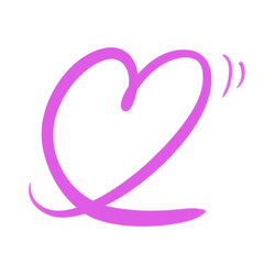 The draw heart png for valentine or love concept