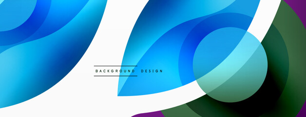 Creative geometric wallpaper. Minimal abstract background. Circle wave and round shapes composition vector illustration for wallpaper banner background or landing page