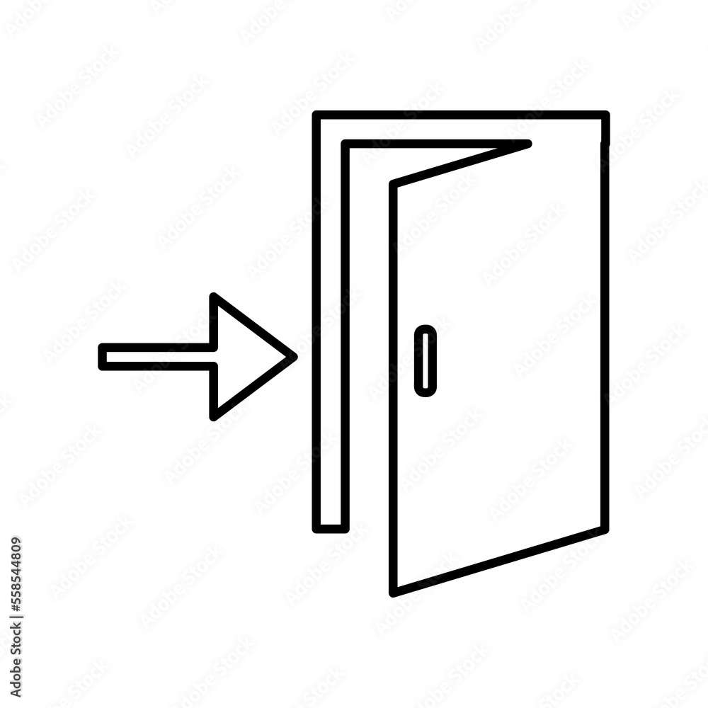 Aufkleber exit icon vector trendy style on white background