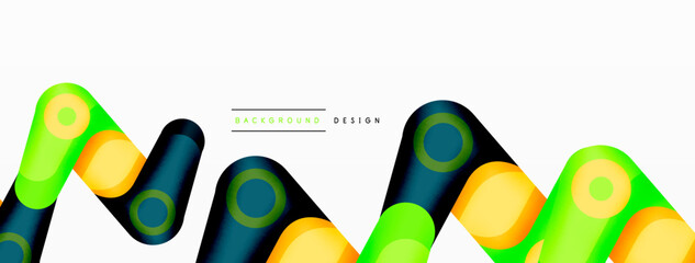 Modern stylish geometric background. Abstract round shapes composition for wallpaper, banner, background or landing