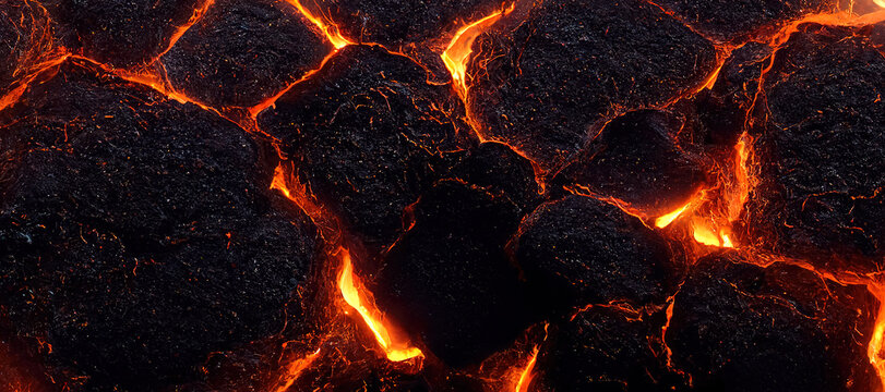 hot lava stone background