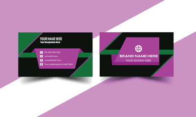 Luxury business card, Elegant business card, Vector business card and template, Clean and simple layout, Personal use business card. Double side creative business card, Vertical layout.