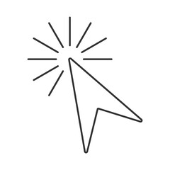 Cursor  vector icon. Line sign for mobile concept and web design. Symbol, logo illustration. Vector graphics