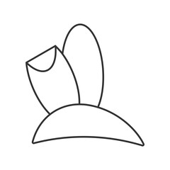Bunny, rabbit  vector icon. Line sign for mobile concept and web design. Symbol, logo illustration. Vector graphics