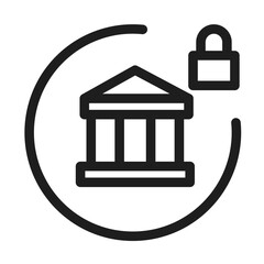 bank lock circle icon